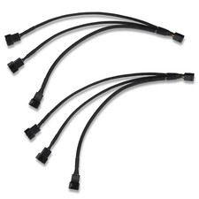 2 Pack 3 Way 4 Pin Pwm Fan Splitter Cable, PC Fan Splitter 1 to 3 Converter CA P