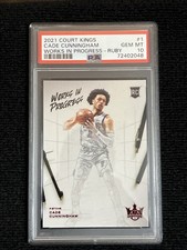 2021-22 Court Kings - Works in Progress Cade Cunningham Ruby /149 (RC) PSA 10