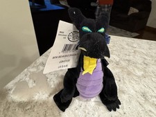 Disney Store Maleficent Dragon Sleeping Beauty Bean Bag Plush NWT Vintage B202