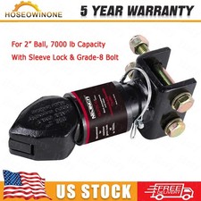 7000lb Adjustable Trailer Tongue Coupler 2hitch Ball Channel-mount Sleeve Lock