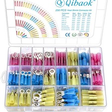 250 PCS Heat Shrink Wire Connectors Electrical Terminals Kit Waterproof Autom...