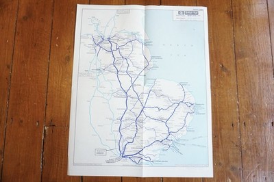 June 1965 Eastern Region British Rail Railway Map