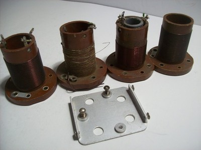 Set of 4 Vintage SHORTWAVE RADIO COILS, Unknown Radio, Unusual, Lot 2