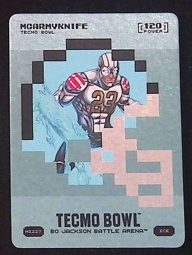 2026 Bo Jackson Battle Arena Tecmo Bowl Helmet Icon McArmyKnife Ice #HI227 Card