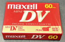 Maxell DV 60 Mini Blank Digital Video Cassette - Single Tape - Factory Sealed