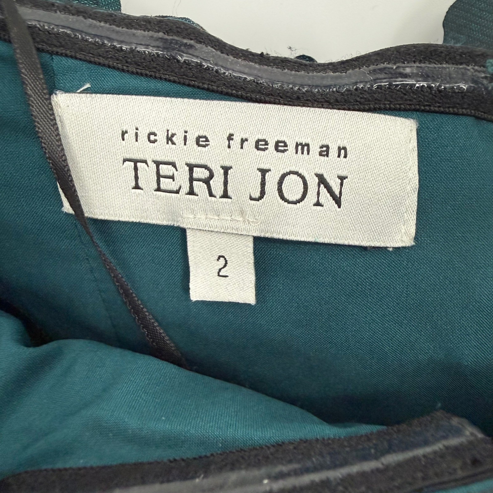 Rickie Freeman Teri Jon Jacquard Off-Shoulder High-Low Hem Gown SZ 2 NWT