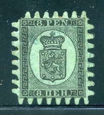 Finland 7, 8p Coat of Arms, Mint Hinge Remnant, Scott $275