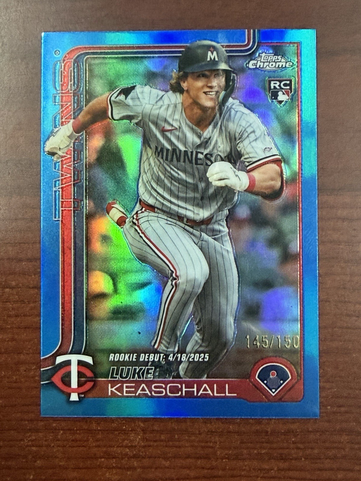 2025 Topps Chrome Update Luke Keaschall RC Rookie Debut #USC134 TRUE BLUE /150