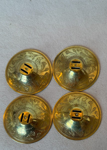 2 Pairs Finger Cymbals Belly Dancing Singing Brass no Finger Straps 2" 4 pcs