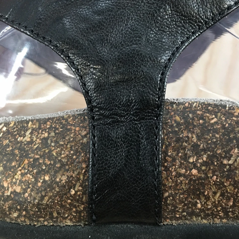 Abeo Sandals Womens 7.5 Grace Ankle Strap Black Open Toe Casual Comfort Wedge - Image 4 of 4