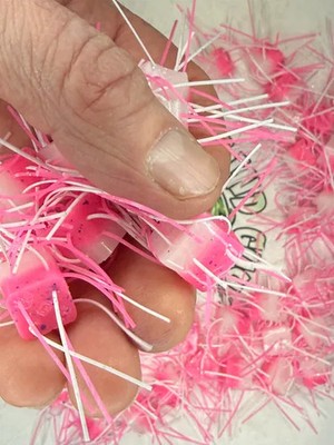 Fuzzy Cotton Candy Salted dice with matching wigglers 5 pack Bin 109