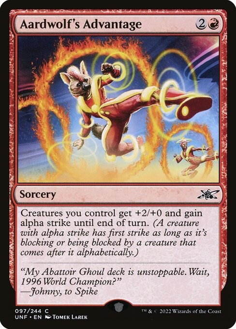 Aardwolf's Advantage Foil Unfinity 97 NM MTG