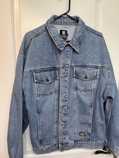 Vintage 90s Polo Ralph Lauren Denim Jean Jacket 3 Flags Size XL