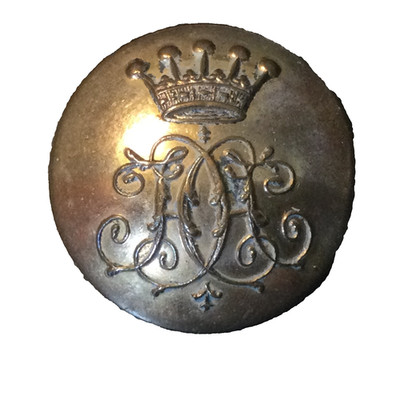 George Curzon-Howe Familie Wappen Lackierung Knopf. 25mm (SA380)