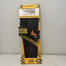 Copper Fit Work Gear Comfort Insoles W/Arch Support Men Size 8-13 Women 9.5-14.5