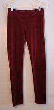 Cuddl Duds Women's Burgundy Double Plush Stretch Velour Legging Size S