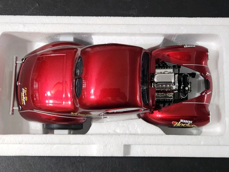 ACME HOOKER HEADERS HOLLEY 1:18 SCALE 1941 WILLYS GASSER DIECAST A1800910 NEW! - Image 2 of 4