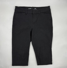 Old Navy Women's Pixie Pants Size 2 Black Stretch Slim Fit Straight Leg Trousers
