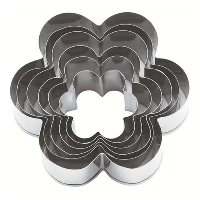 Coupeur Cookies Rose Acier Inoxydable 6pz - Sambonet Paderno - Confiserie - Photo 1/4
