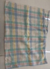 Vintage Cotton Pastel Colored Plaid Baby Blanket