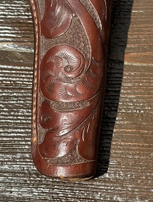 Vintage Viking Hand Tooled Leather Revolver Holster #64 Brown Made