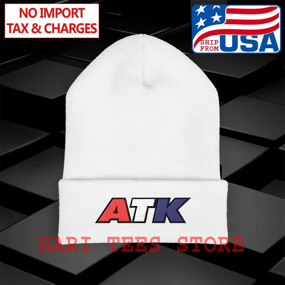 ATK Motorcycles Adult Winter White Classic Beanie Hat