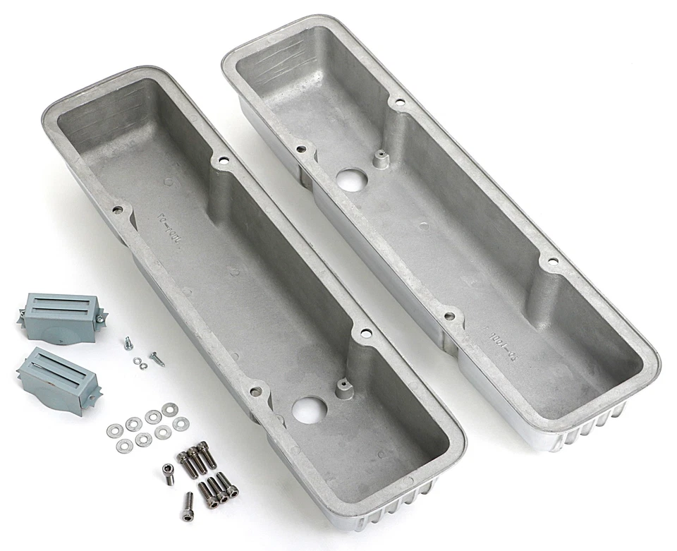 Tapas de válvulas retro de estilo con aletas Transdapt 6603 cortas para Chevy 283-350 de 1958-1986 Foto 2 de 4