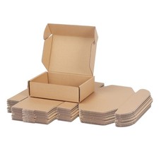 25 Pack 7x5x2 Inch Brown Cardboard Shipping Mailer Boxes Tab Lock