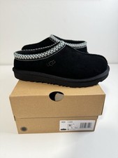 UGG Tasman II Black Big Kids Size US 4 Suede  Sheepskin Slippers 1019066K