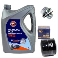 MotoröL Filter Set 10W-40 5 Liter + ÖLablassschraube FüR Toyota Corolla 1.8 D E9