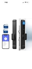 Sliding Glass Door Lock, Sliding Door Smart Lock with Fingerprint Box Damage