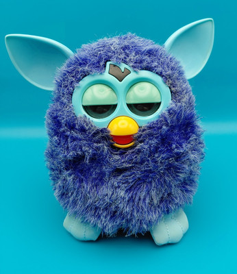 Furby Hasbro 2012 türkis blau funktioniert Licht Sound Bewegung gut