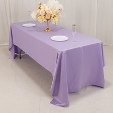 Lavender 60x126" RECTANGLE Lamour Satin TABLECLOTH Wedding Party Home Banquet