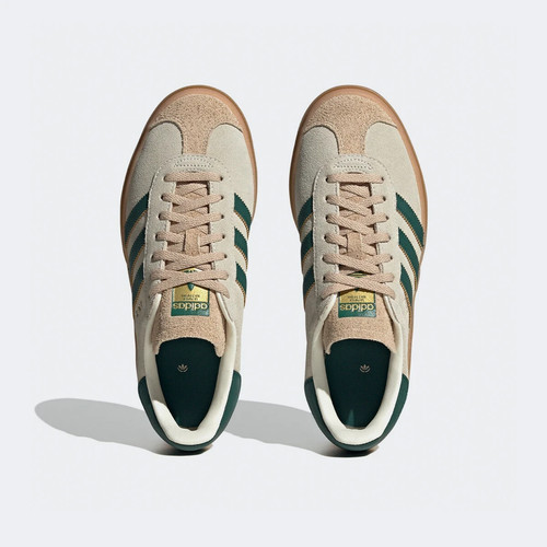 Nuevas Adidas Originales Gazelle Negrita Blanco Crema Verde Colegial Para Mujer Talla 7.5 - Imagen 3 de 5
