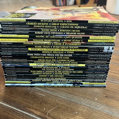 Lot of 25 Classics Illustrated Comics Graphic Novels Twain Shakespeare Etc