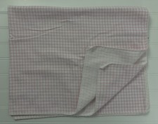 vintage CARTER'S Flannel Receiving Baby Blanket Lovey Pink Gingham