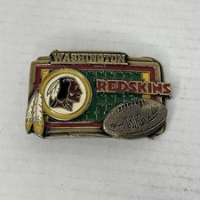 Vintage Washington Redskins Official NFL Brass Belt Buckle - Great American Prod