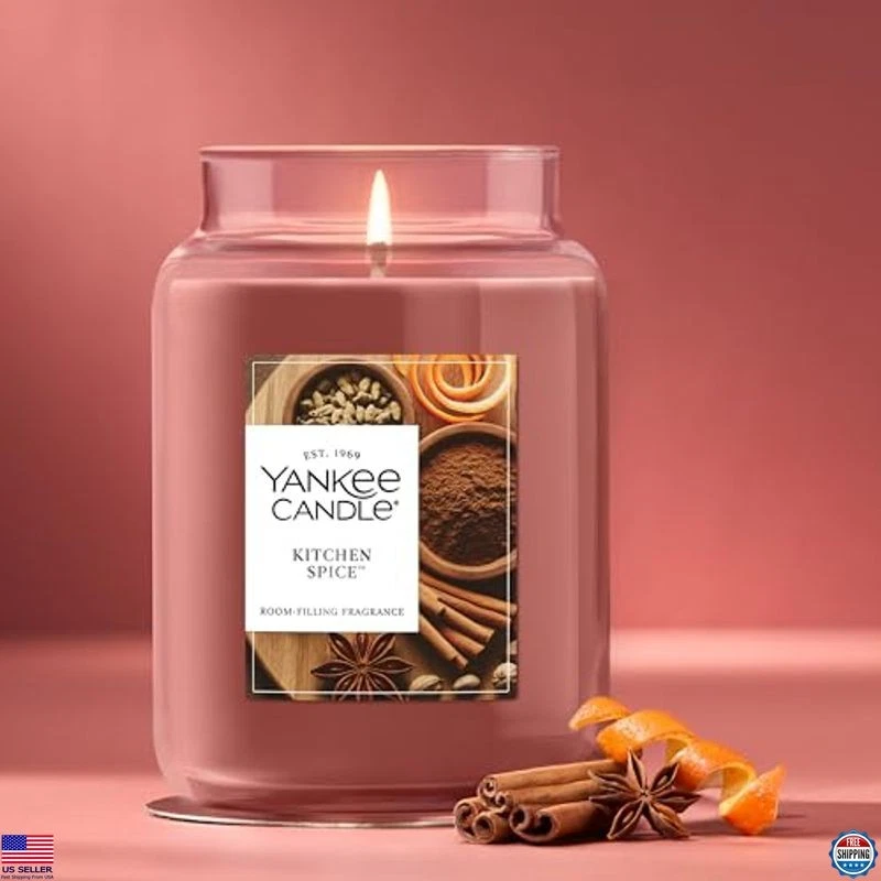 Vela perfumada con especias de cocina de otoño tarro grande de 22 oz, hasta 150 horas de tiempo de combustión Foto 4 de 4