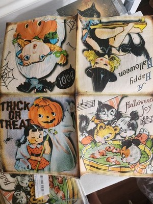 SET TWO 3 PLY Paper BEVERAGE / COCKTAIL Decoupage Art Craft Napkins - HALLOWEEN
