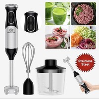 SUPERLEX 3 in 1 Electric Hand Blender Food Processor Mixer Whisk & Chopper Bowl