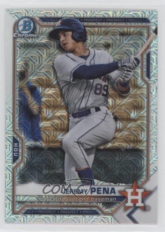 2021 Bowman Chrome Prospects Mega Box Mojo Refractor Jeremy Pena #BCP-190 uk2
