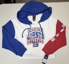 NFL New York Giants Team Apparel Cropped Hoodie Football Youth Girls M 7/9 NWT