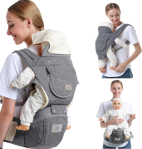 Neonati Ergonomico, Porta Bambino Da 3-36 Mesi(Inferiore a 20Kg) Con Sedile Mult - Foto 8 di 12