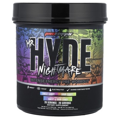 Mr. Hyde Nightmare, Intense Energy Pre-Workout, Sweet & Sour Candy, 1 lb 3.4 oz