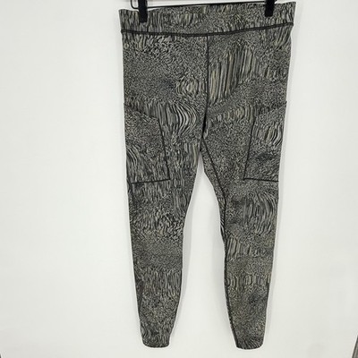 Lululemon LAB High Rise Train Tight 28'' Foil Glitch Neutral Size 10