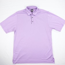 FootJoy Polo Shirt Mens XL Lavender Purple Performance Stretch Golf FJ Textured