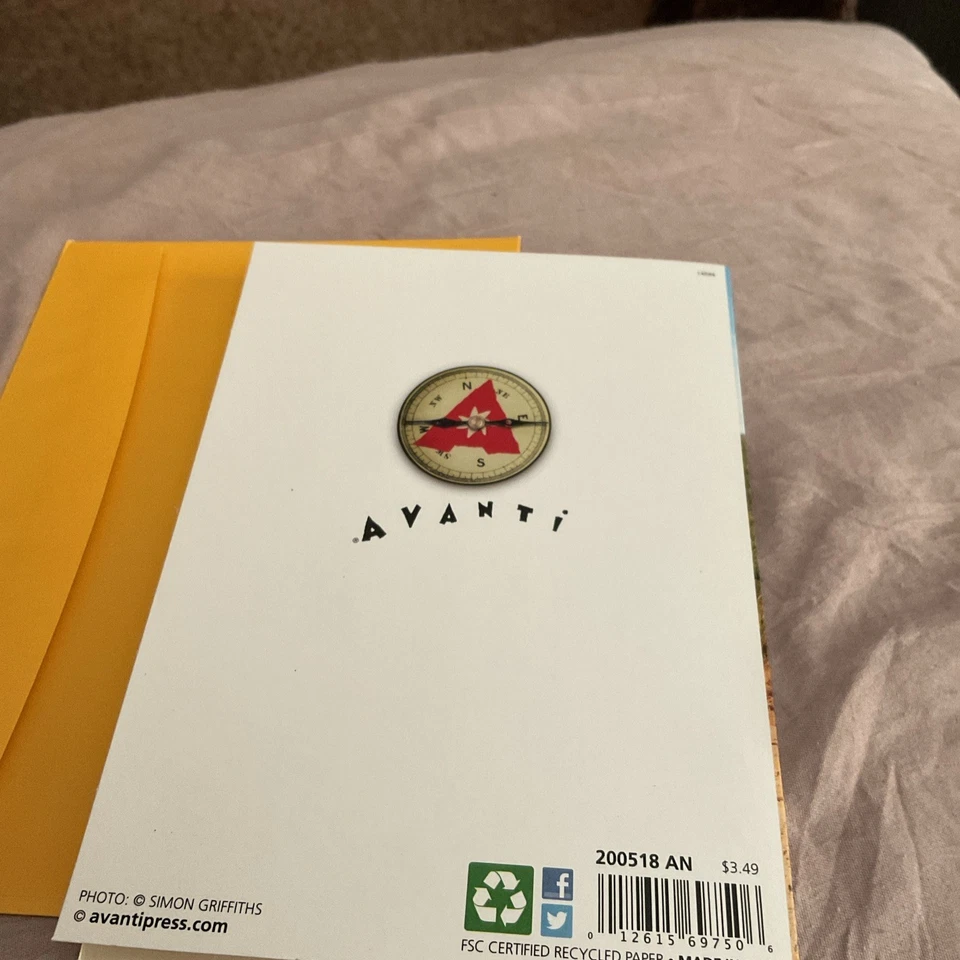 Avanti Funny Anniversary Couple w Map STILL LOST IN LOVE Card W Envelope - Image 4 of 4