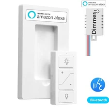 Smart Wireless Dimmer Switch and Receiver Kit, NO Wiring, Work With Alexa