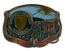 NCGA Funks G Corn Utilization Project Belt Buckle Enamel Paint Agriculture USA