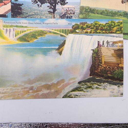 Vintage Postkarte Lot 32 Karten, ausklappbar, Niagarafälle, NC, MI, VA, NYS die leersten - Bild 20 von 24